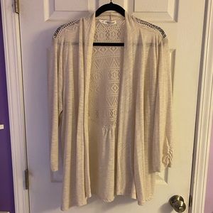 Maurice’s Lace Back Open Cardigan